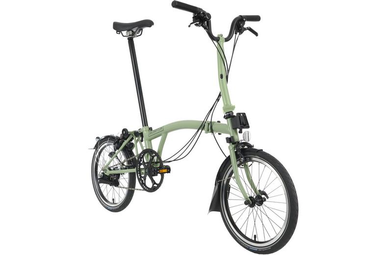 Ex-Display Brompton C Line Explore Mid Handlebar Folding Bike, Matcha Green - 16" Wheel Ex-Display Brompton C Line Explore Mid Handlebar Folding Bike, Matcha Green - 16" Wheel