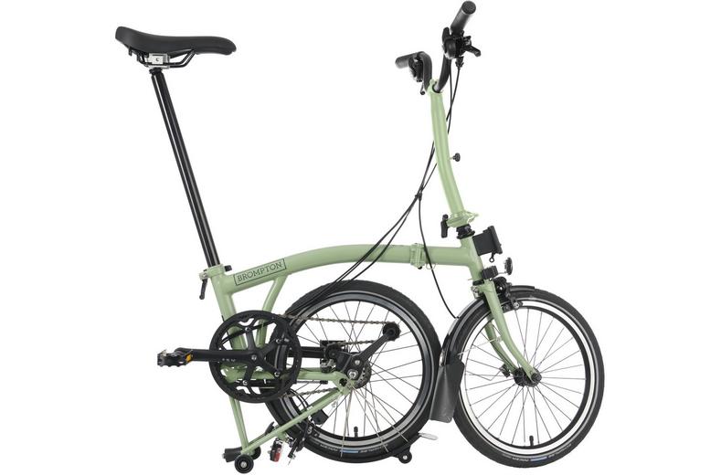 Ex-Display Brompton C Line Explore Mid Handlebar Folding Bike, Matcha Green - 16" Wheel Ex-Display Brompton C Line Explore Mid Handlebar Folding Bike, Matcha Green - 16" Wheel