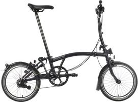 Halfords Ex-Display Brompton C Line Explore Mid Handlebar Folding Bike, Matt Black - 16 Inch Wheel - Grade B | Extra 8% off for BC Members
