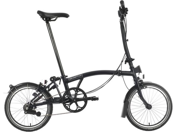 Brompton C Line Urban High Handlebar Folding Bike - Matt Black - 16" Wheel