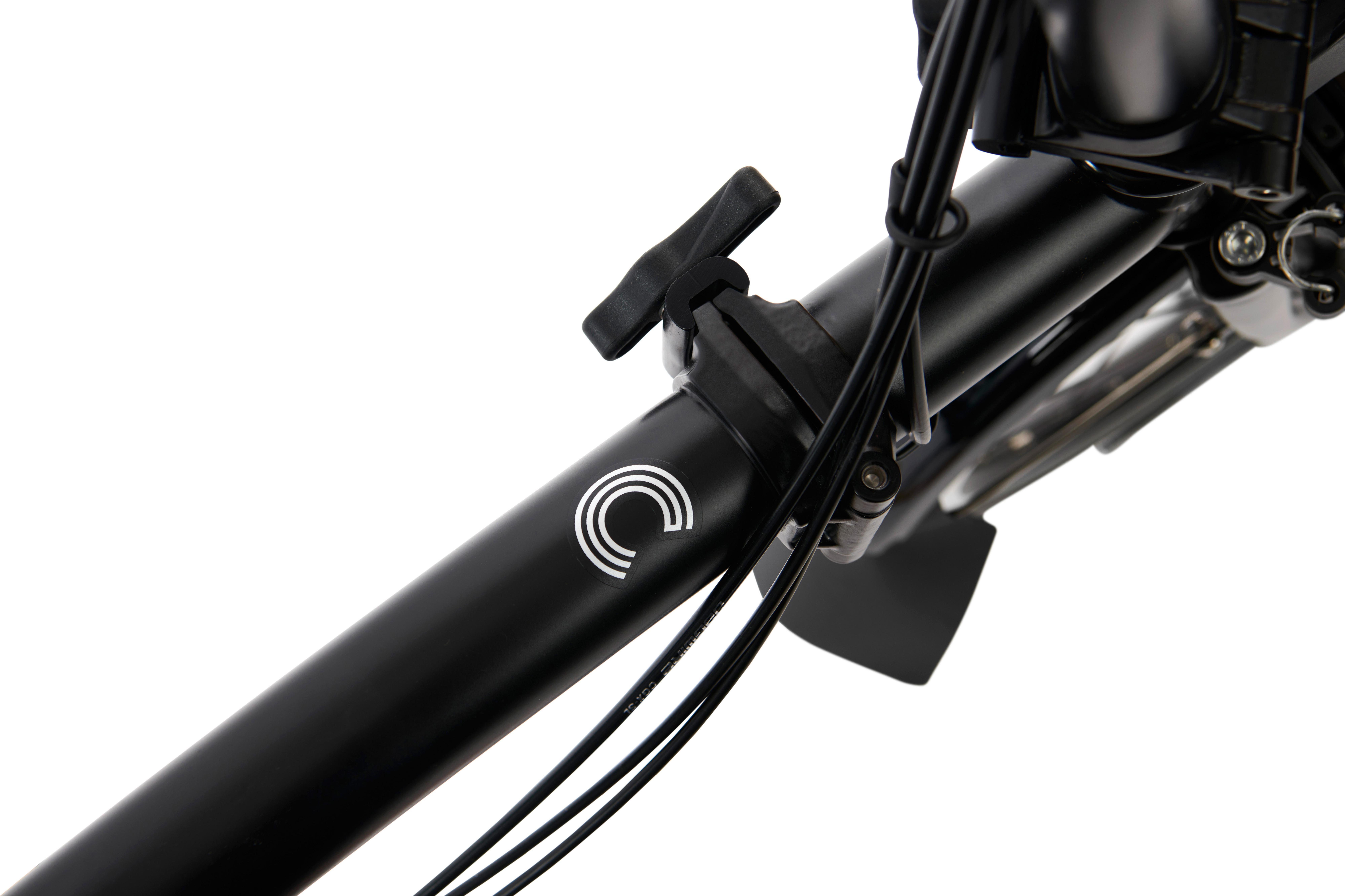 Ex-Display Brompton C Line Urban Mid Handlebar Folding Bike, Matt Black - 16" Wheel