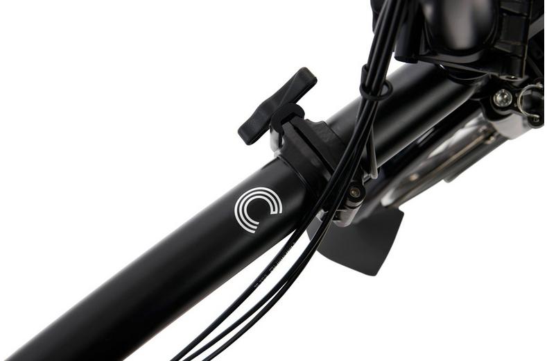 Ex-Display Brompton C Line Urban Mid Handlebar Folding Bike, Matt Black - 16" Wheel Ex-Display Brompton C Line Urban Mid Handlebar Folding Bike, Matt Black - 16" Wheel
