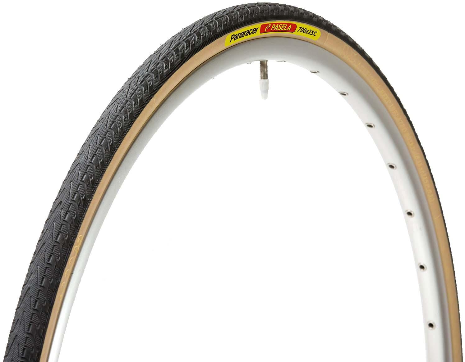 Halfords Panaracer Pasela Wire Bead Urban Tyre, Black/Amber, 700X23C | Extra 8% off for BC Members