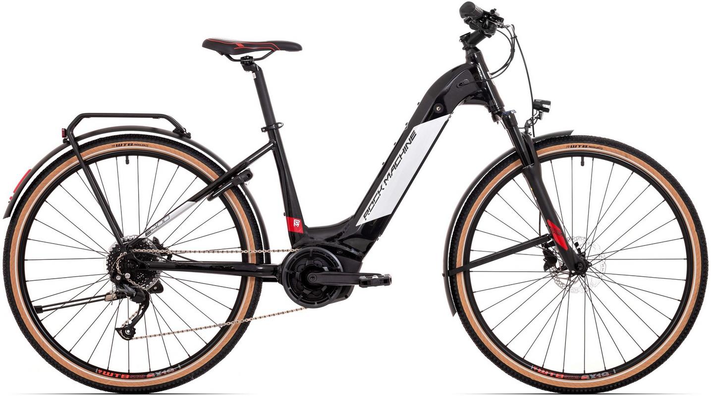 Halfords Rockmachine Crossride Int E400 B Touring Mens Electric Hybrid Bike - L Frame | Extra 8% off for BC Members