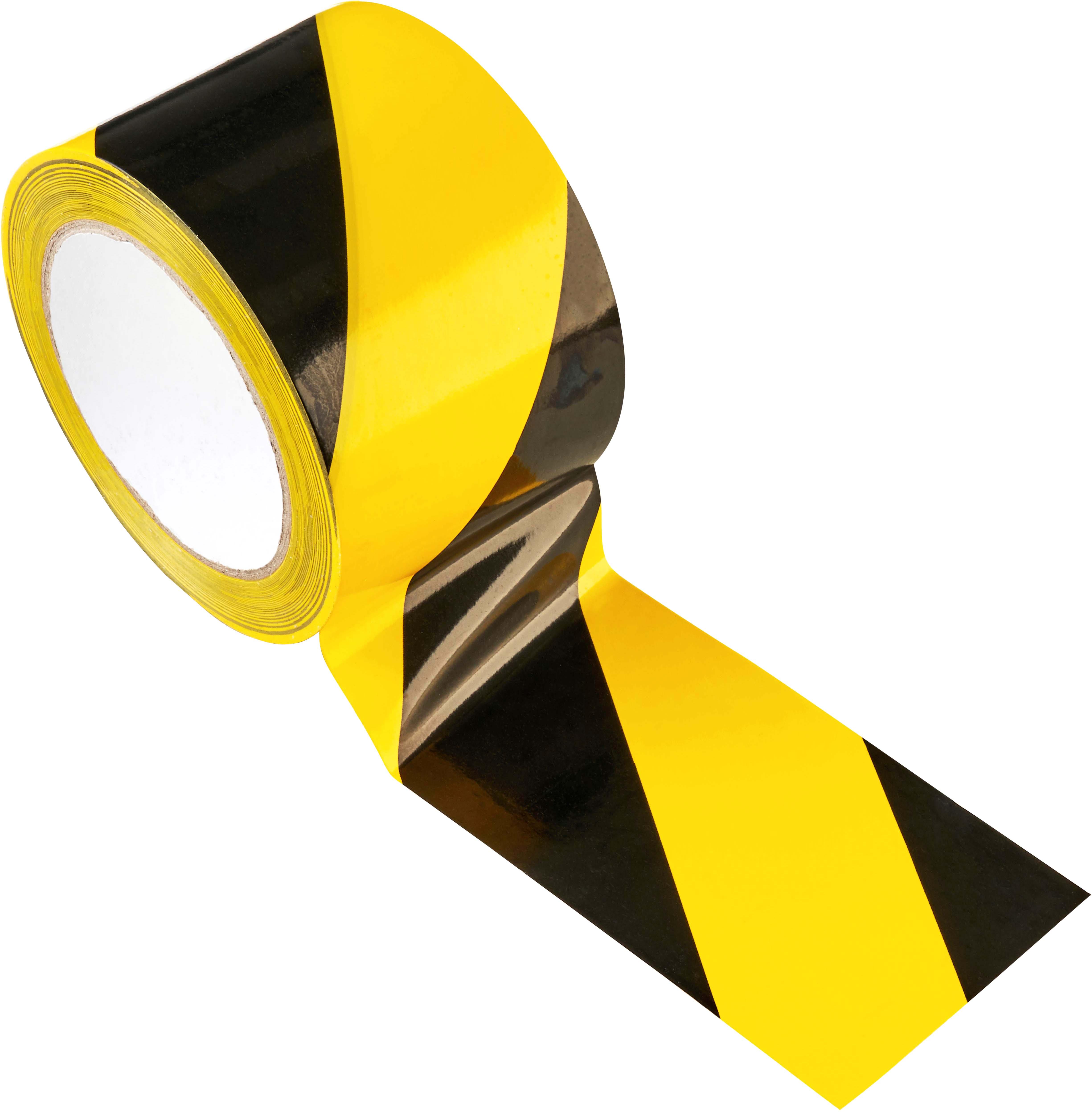 Halfords Yellow and Black Adhesive Hazard Warning Tape (TAPE101)