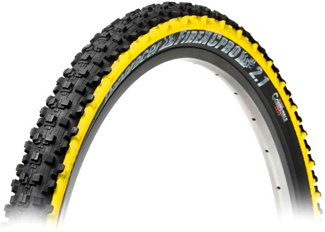 Halfords Panaracer Fire Xc Pro Tubeless Compatible Folding Tyre Black/Yellow, 26X2.10 Inch | Extra 8% off for BC Members