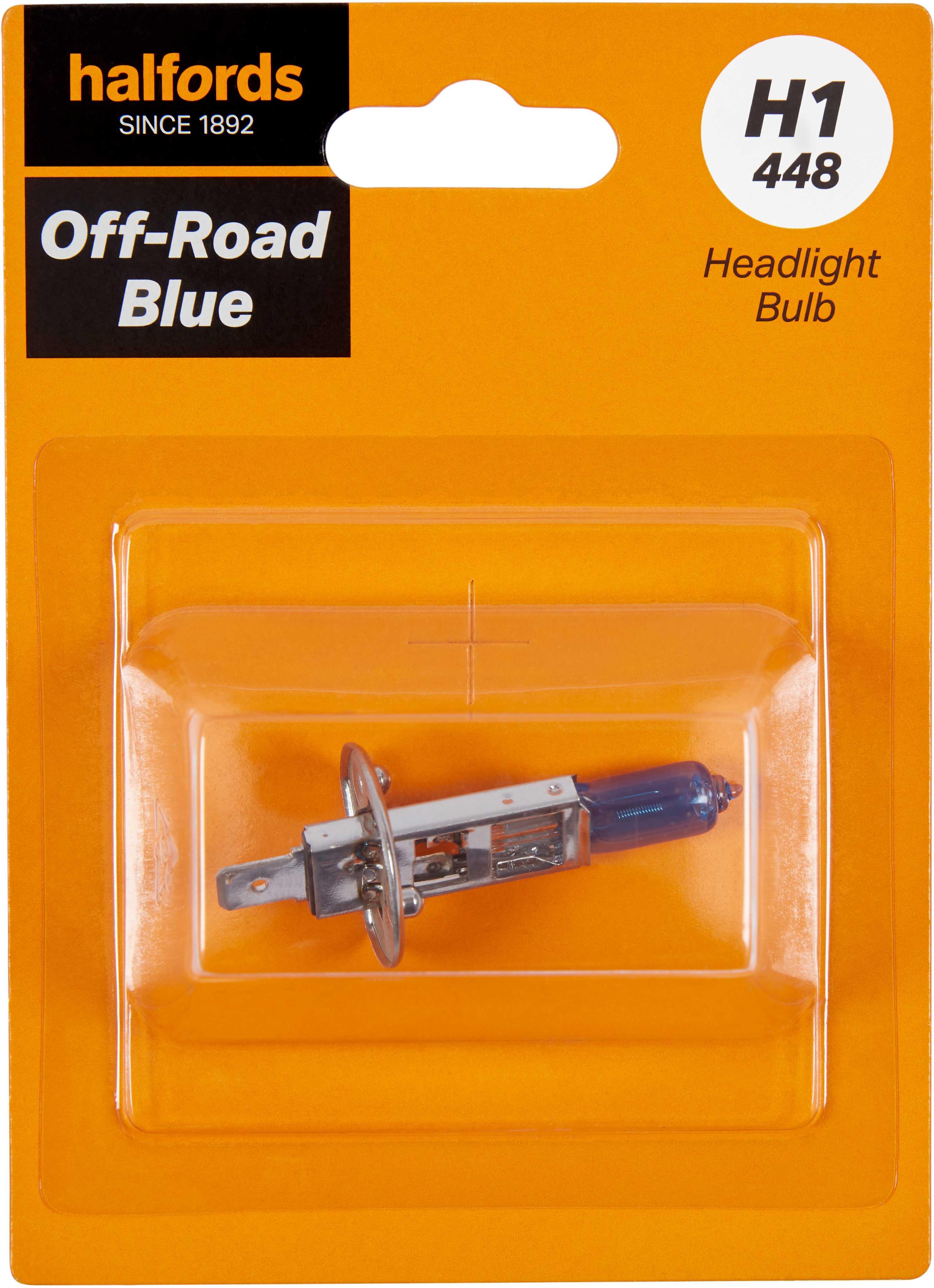 H1 448 Off Road Blue Car Headlight Bulb Halfords Single Pack