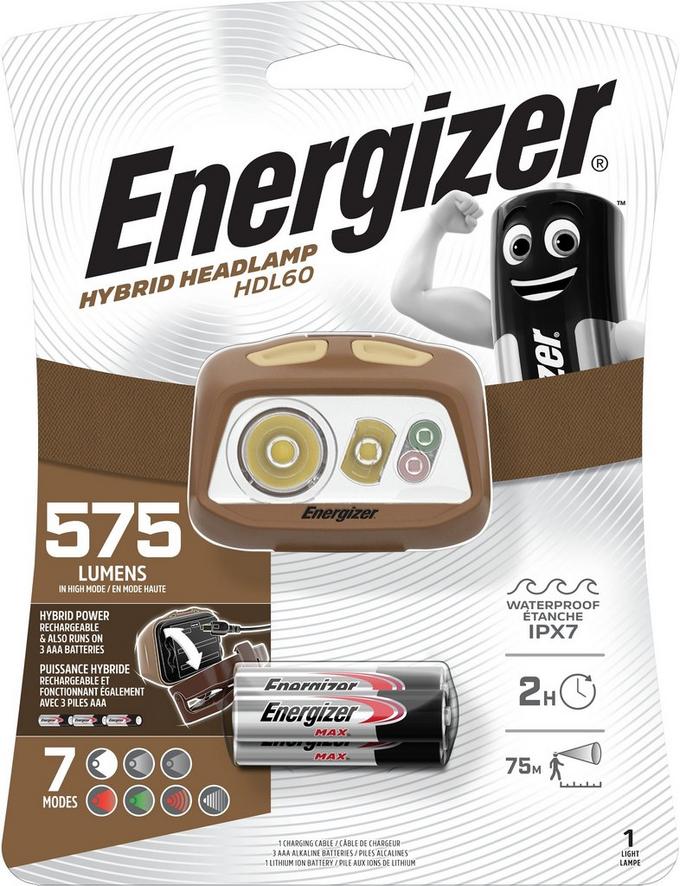 Energizer Hybrid Powered Head Torch Halfords UK
