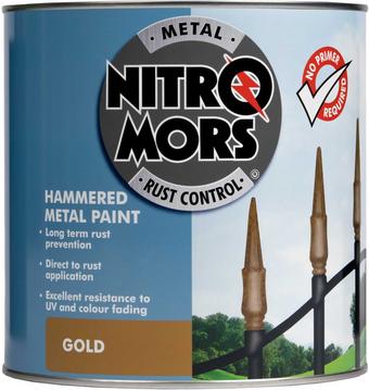 Nitromors Brushable Hammered Metal Paint Gold 2.5L