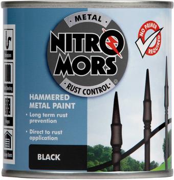 Nitromors Brushable Hammered Metal Paint Black 250ml