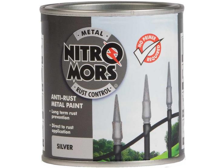 Nitromors Brushable Smooth Metal Paint Silver 250ml