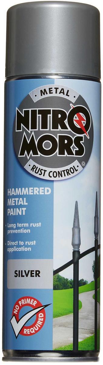 Nitromors Hammered Finish Metal Paint Silver 500ml