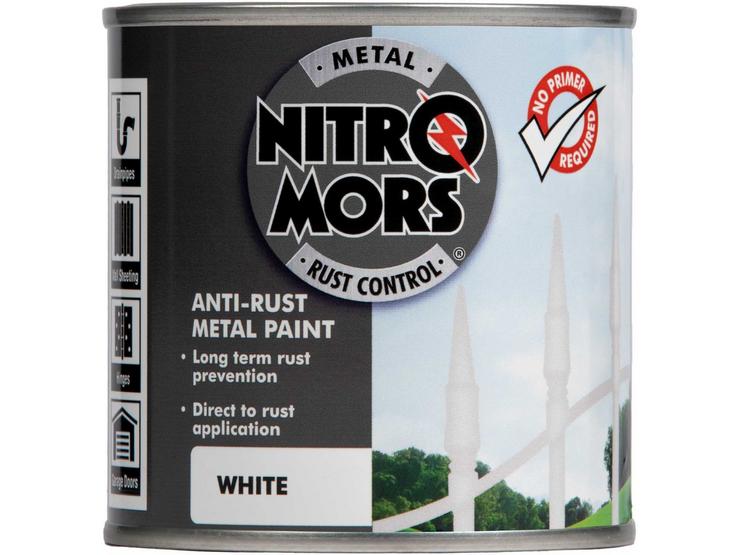 Nitromors Brushable Smooth Metal Paint White 250ml