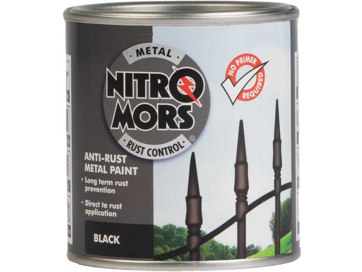Nitromors Brushable Smooth Metal Paint Black 250ml