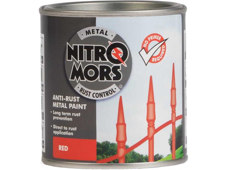 Nitromors Brushable Smooth Metal Paint Red 250ml