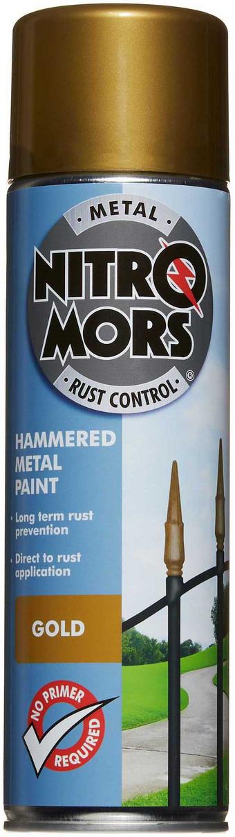 Nitromors Hammered Finish Metal Paint Gold 500ml