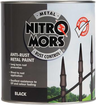 Nitromors Brushable Smooth Metal Paint Black 2.5L