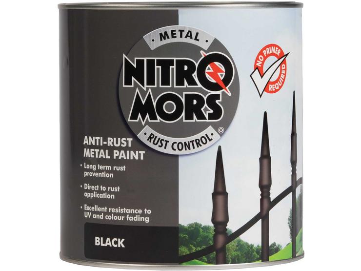 Nitromors Brushable Smooth Metal Paint Black 2.5L