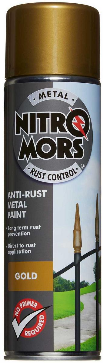 Nitromors Smooth Finish Metal Paint Gold 500ml