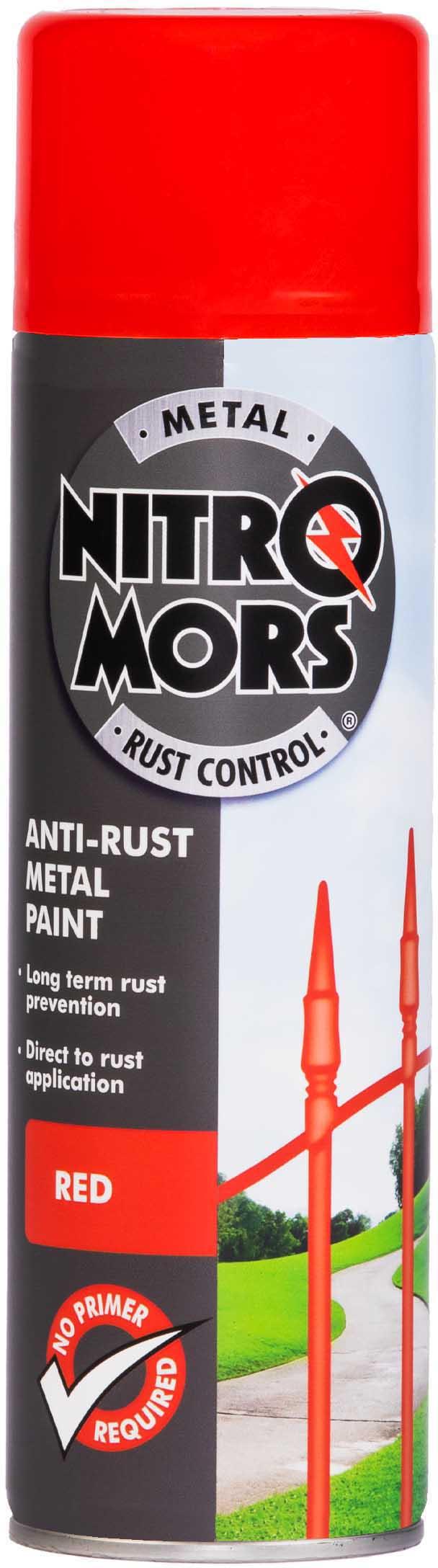 Nitromors Smooth Finish Metal Paint Red 500ml Halfords UK