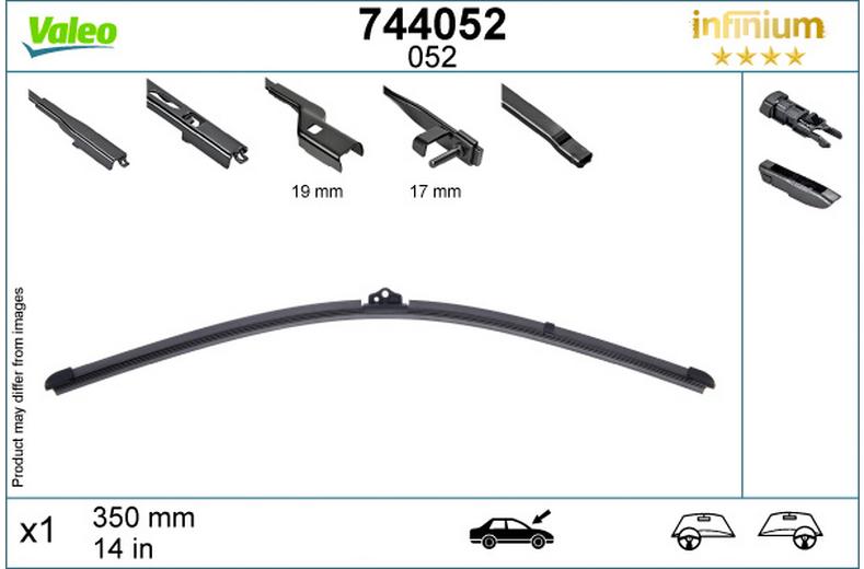 Valeo Infinium Single Wiper Blade 052 Valeo Infinium Single Wiper Blade 052