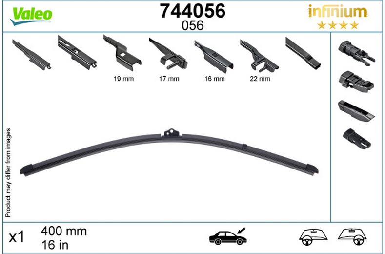 Valeo Infinium Single Wiper Blade 056 Valeo Infinium Single Wiper Blade 056