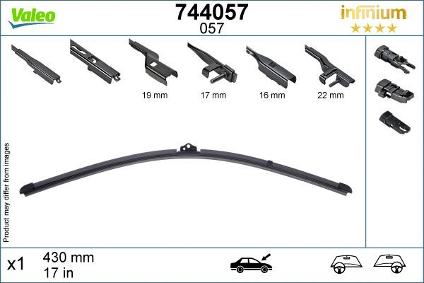 Valeo Infinium Single Wiper Blade 057