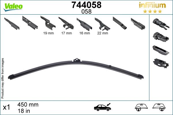 Valeo Infinium Single Wiper Blade 058