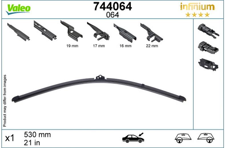 Valeo Infinium Single Wiper Blade 064 Valeo Infinium Single Wiper Blade 064
