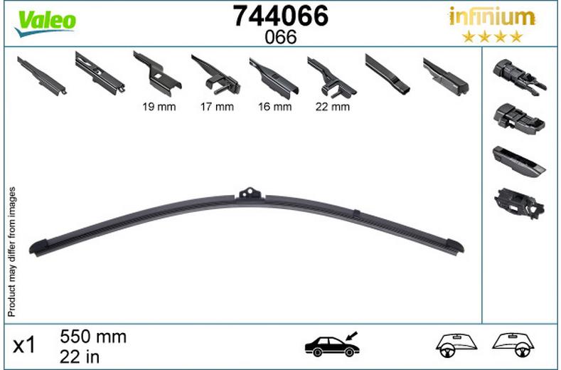 Valeo Infinium Single Wiper Blade 066 Valeo Infinium Single Wiper Blade 066