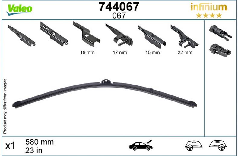 Valeo Infinium Single Wiper Blade 067 Valeo Infinium Single Wiper Blade 067