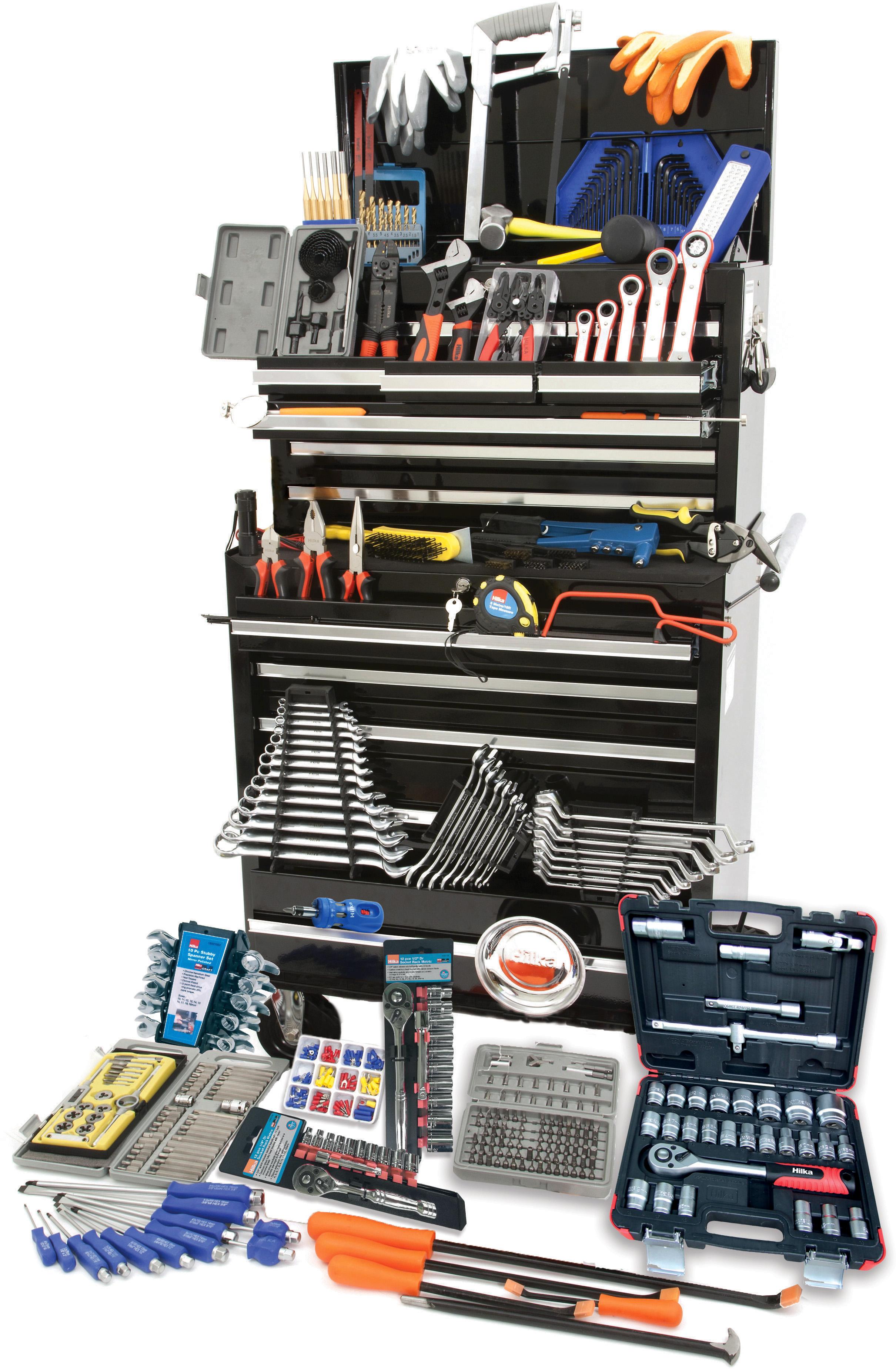 Hilka 489 Piece Tool Kit In Pro Chest And Cabinet