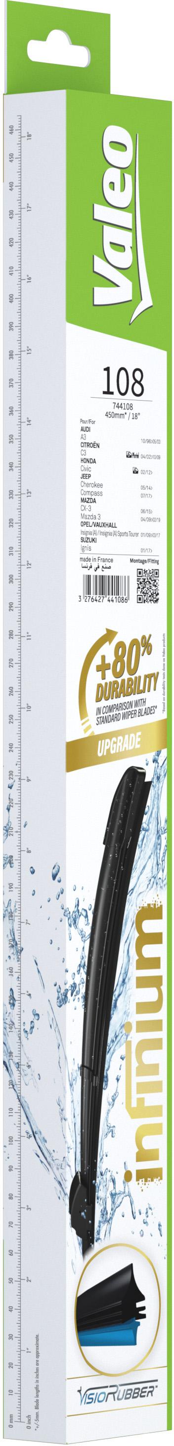 Valeo Infinium Single Wiper Blade 108