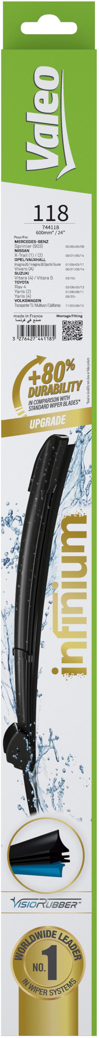Valeo Infinium Single Wiper Blade 118