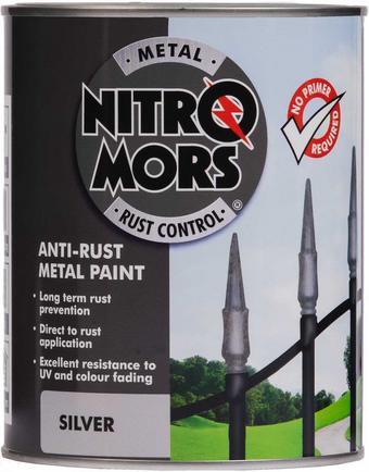 Nitromors Brushable Smooth Metal Paint Silver 750ml