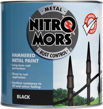 Nitromors Brushable Hammered Metal Paint Black 2.5L