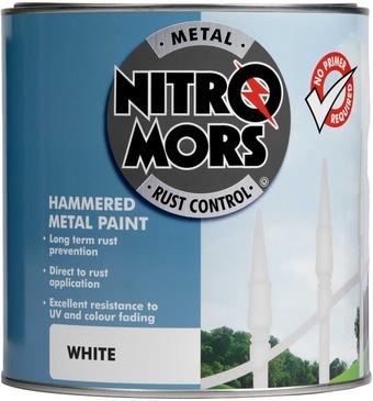 Nitromors Brushable Hammered Metal Paint White 2.5L