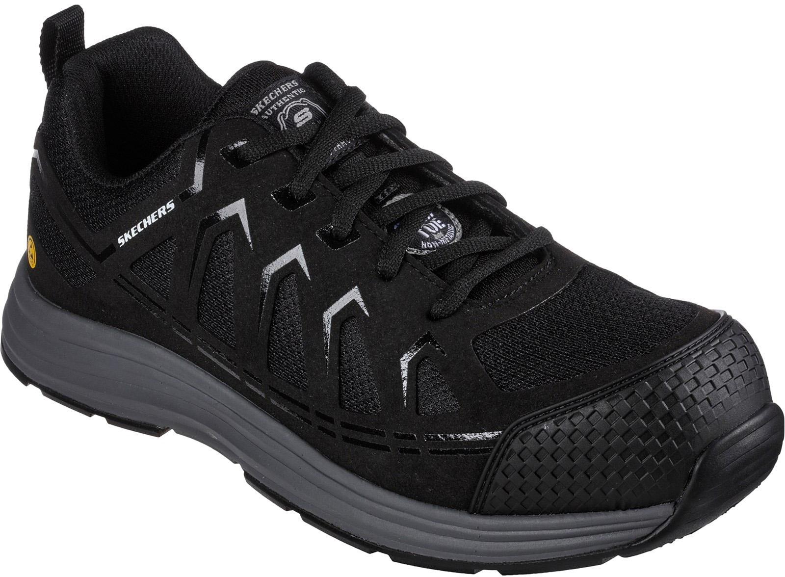 Skechers Malad II Mens Safety Trainers Black Halfords UK