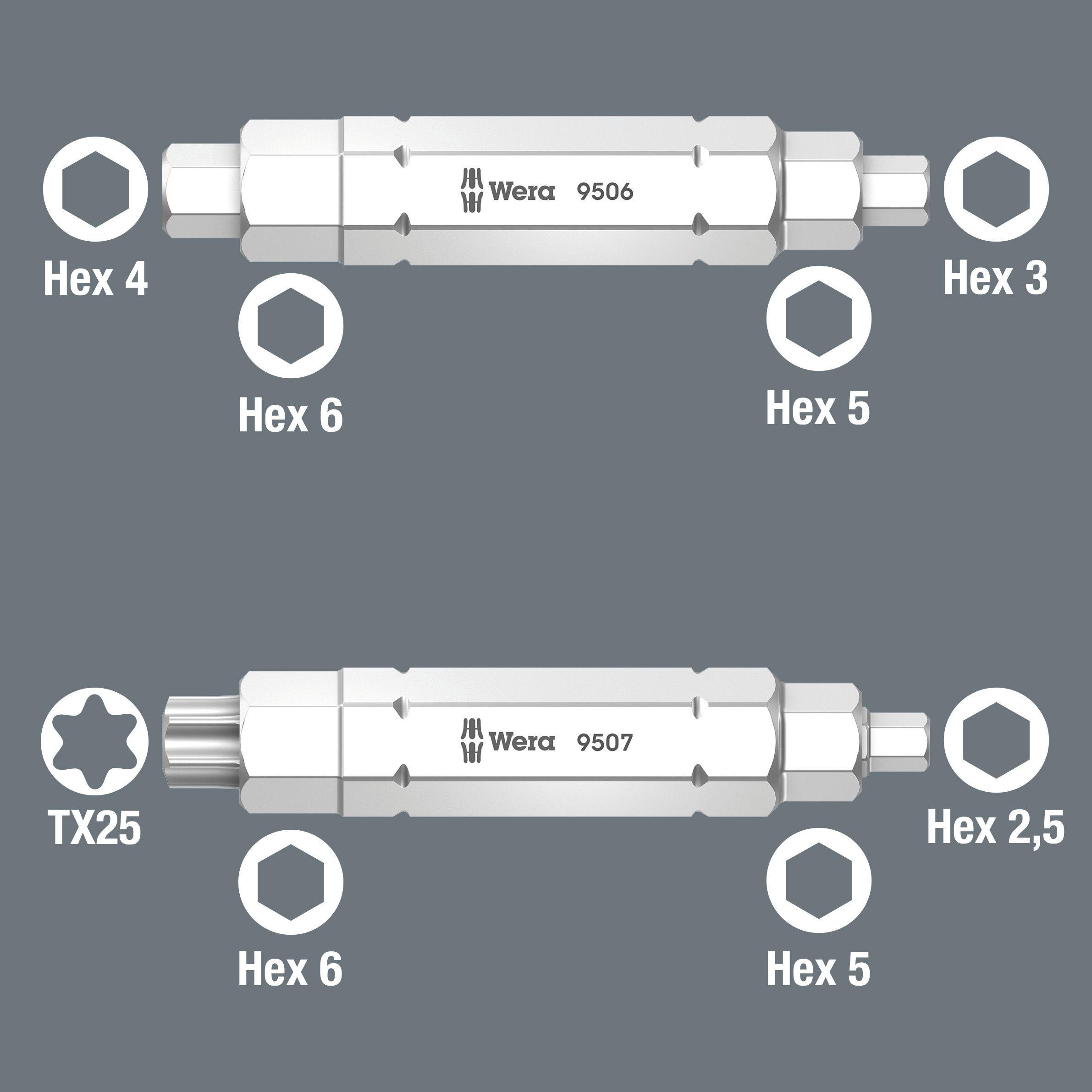 Wera Bicycle Set 15 - Compact Tyre Leaver Bit Set
