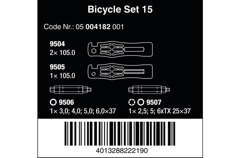 Wera Bicycle Set 15 - Compact Tyre Leaver Bit Set Wera Bicycle Set 15 - Compact Tyre Leaver Bit Set