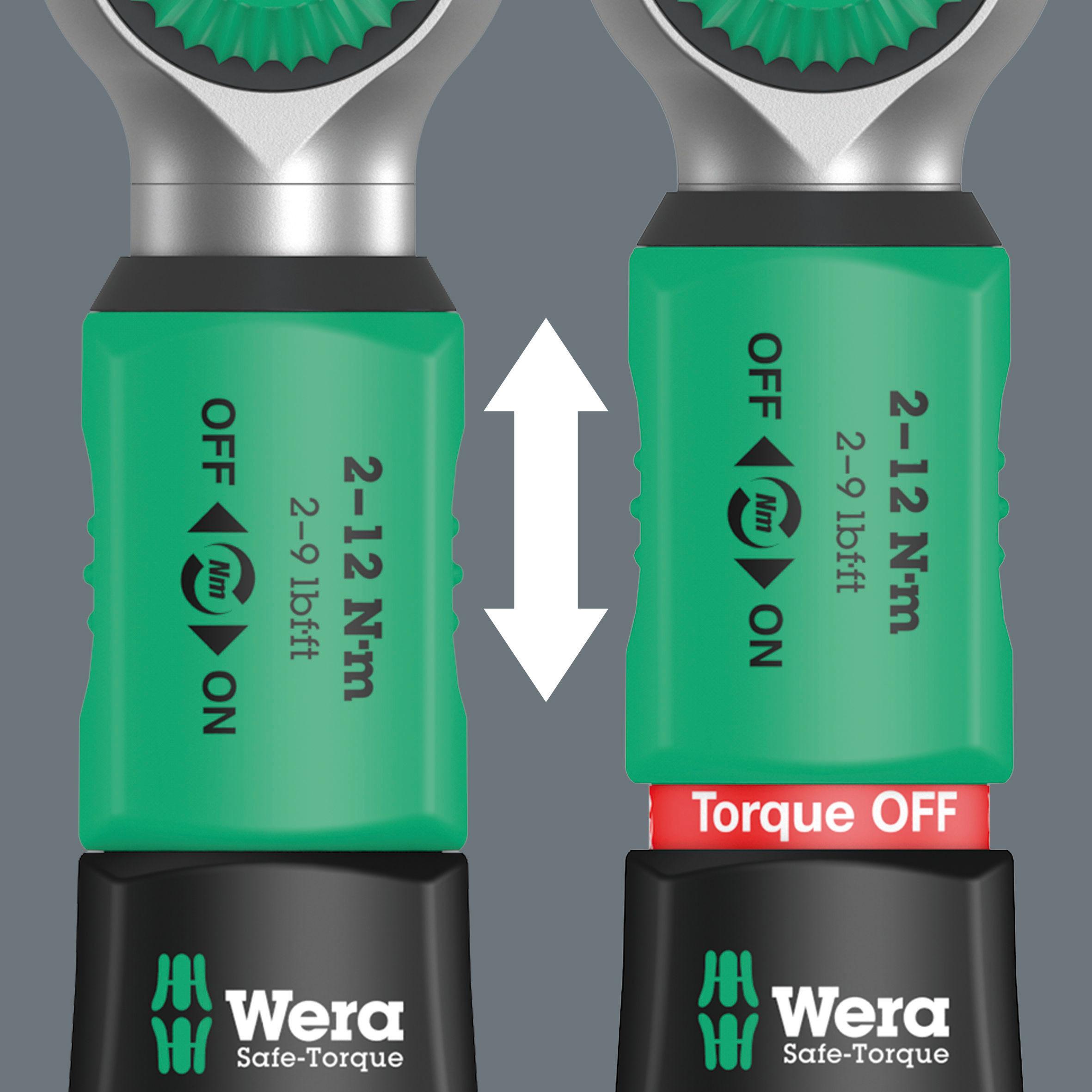 Wera Safe-Torque A 1 Torque Wrench 10 Piece Set 1/4" Square Drive