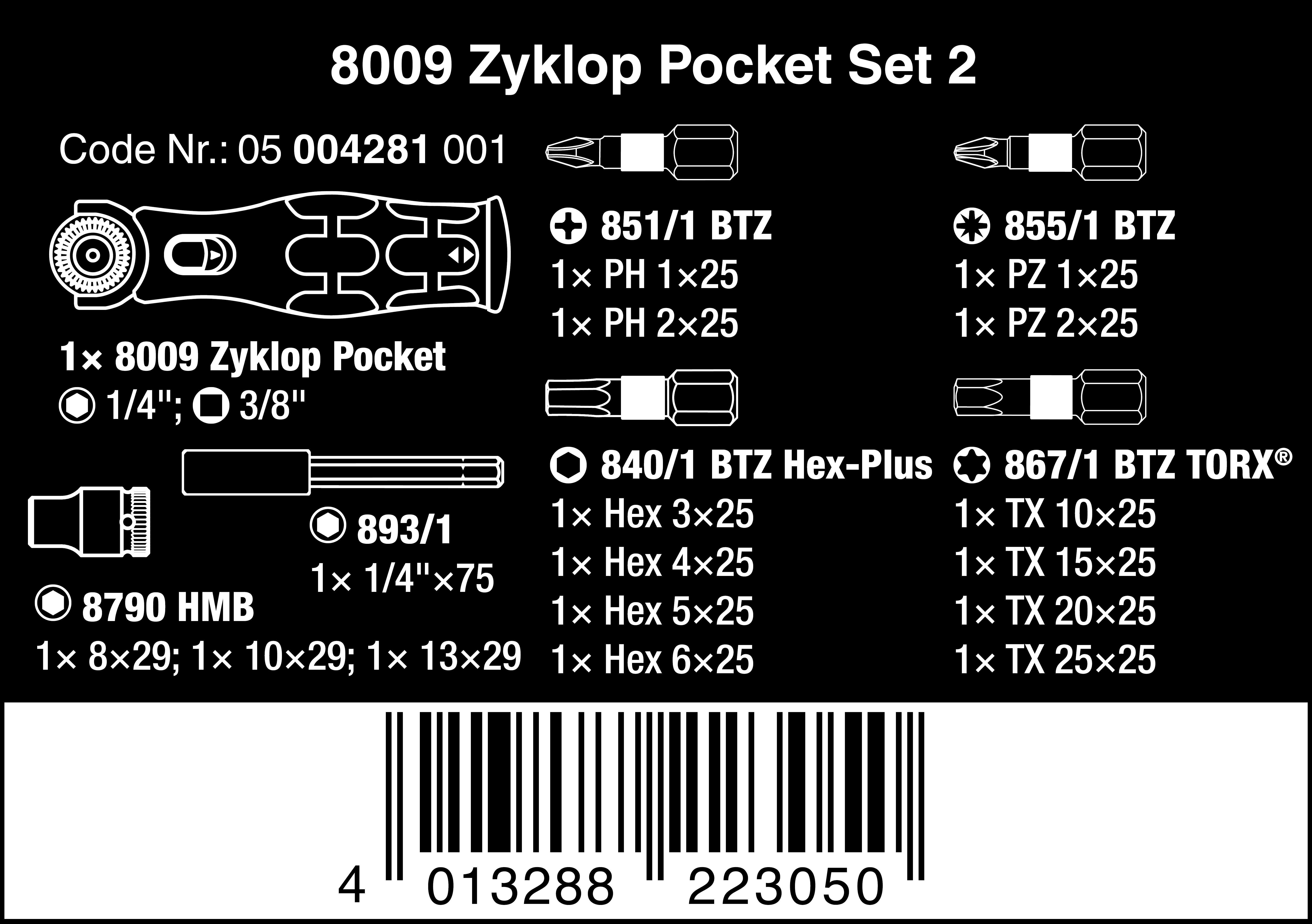 Wera Zyklop Ratchet Pocket Set 2