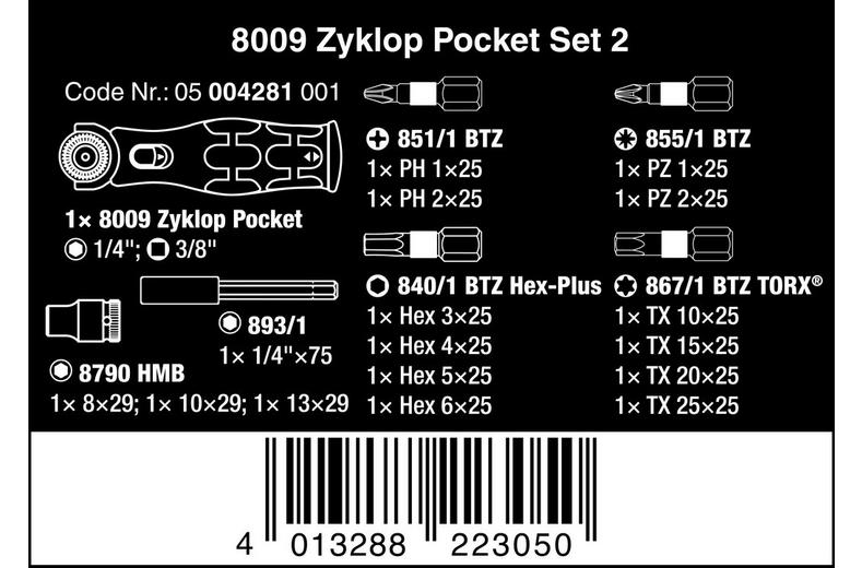 Wera Zyklop Ratchet Pocket Set 2 Wera Zyklop Ratchet Pocket Set 2