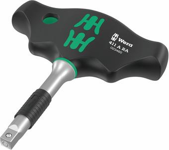 Wera 411 A RA T-Handle Adapter Screwdriver With Ratchet Function