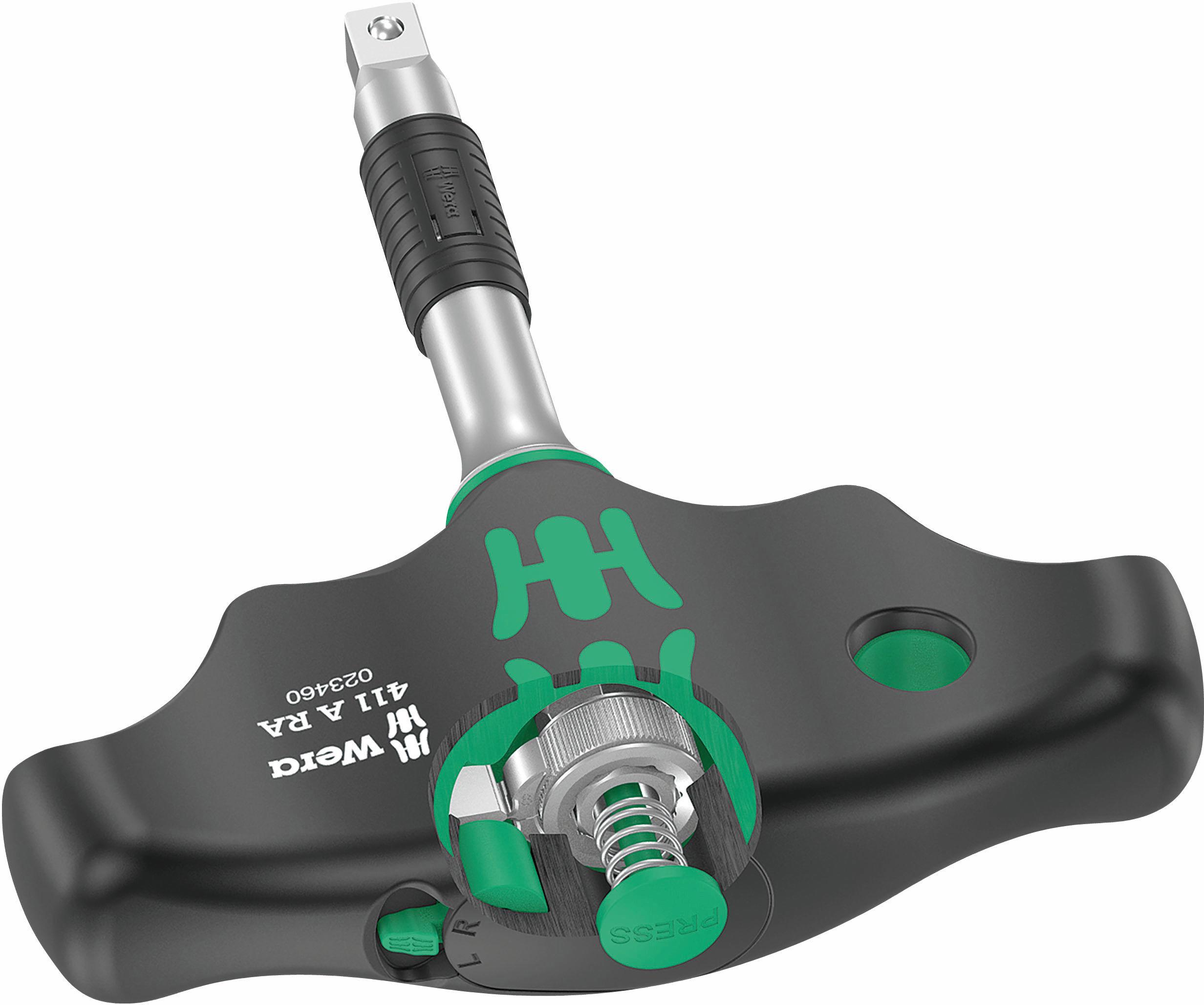 Wera 411 A RA T-Handle Adapter Screwdriver With Ratchet Function