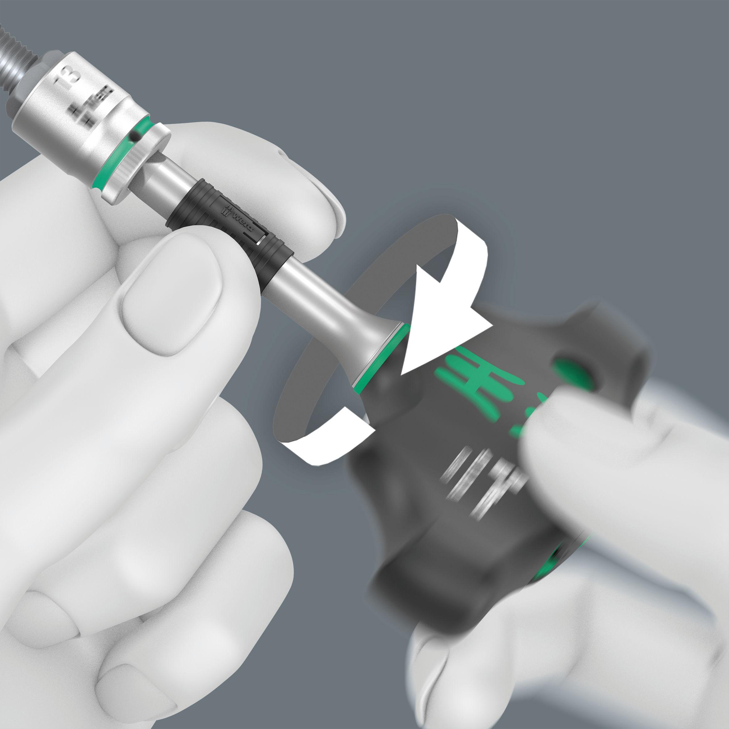Wera 411 A RA T-Handle Adapter Screwdriver With Ratchet Function