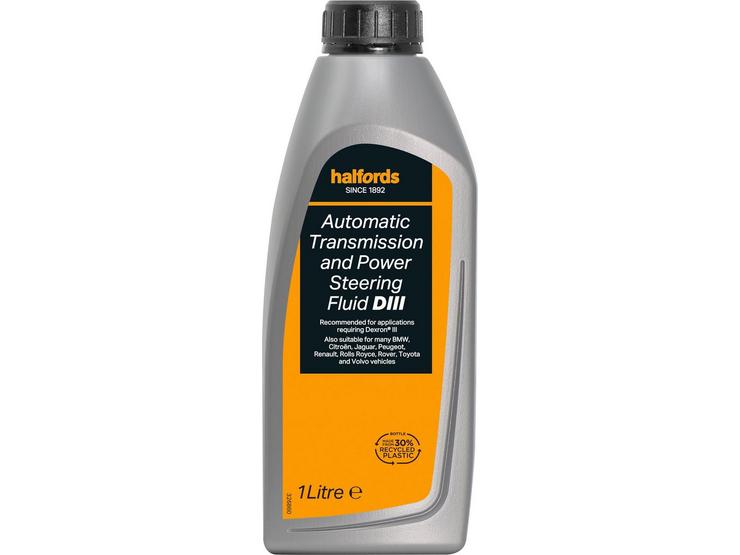 Halfords Automatic Transmission & Power Steering Fluid DIII 1L
