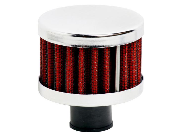 Ripspeed Universal Vent Filter Gauze/Chrome Finish - Red