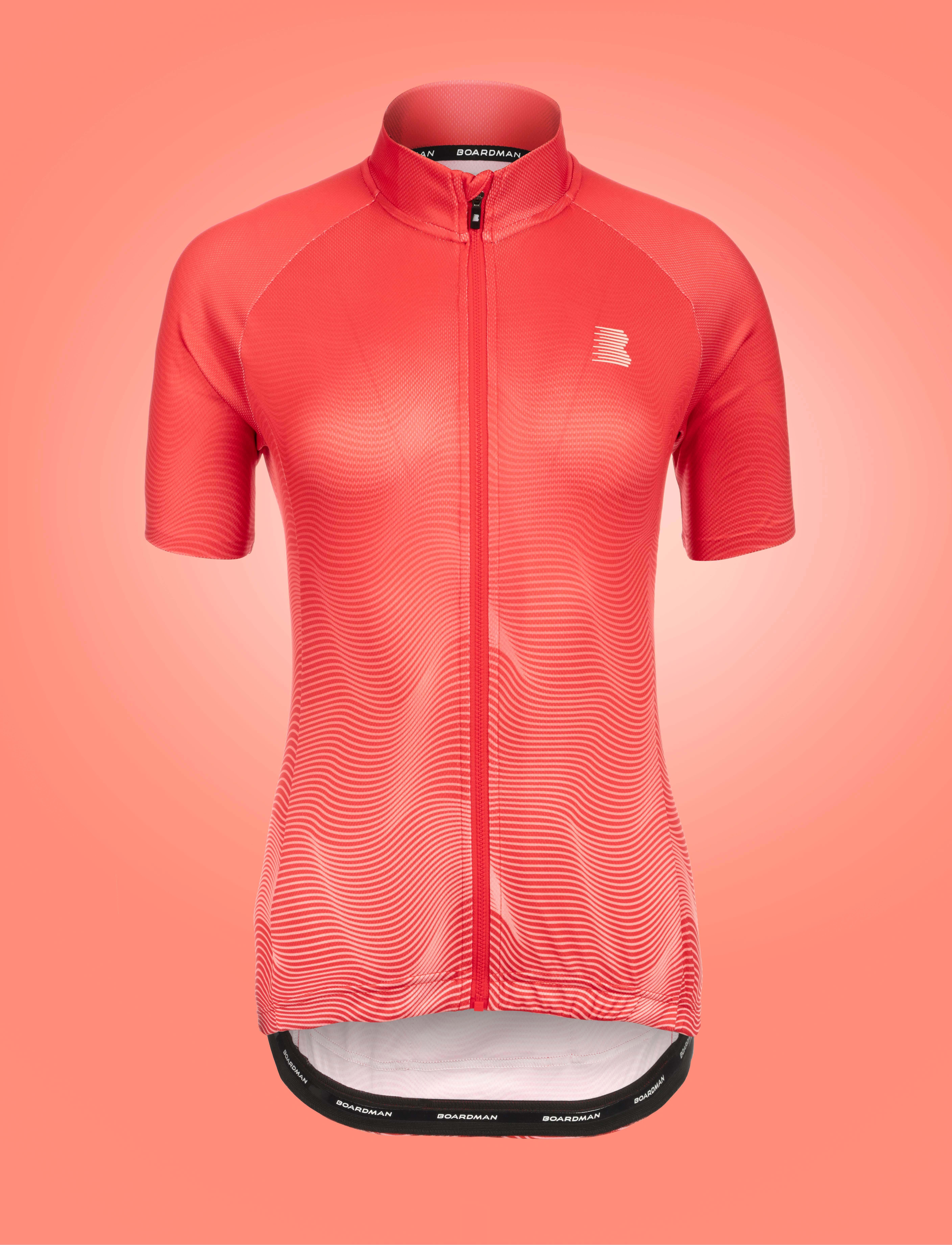 Boardman Ladies Cycling Jersey, Coral Red