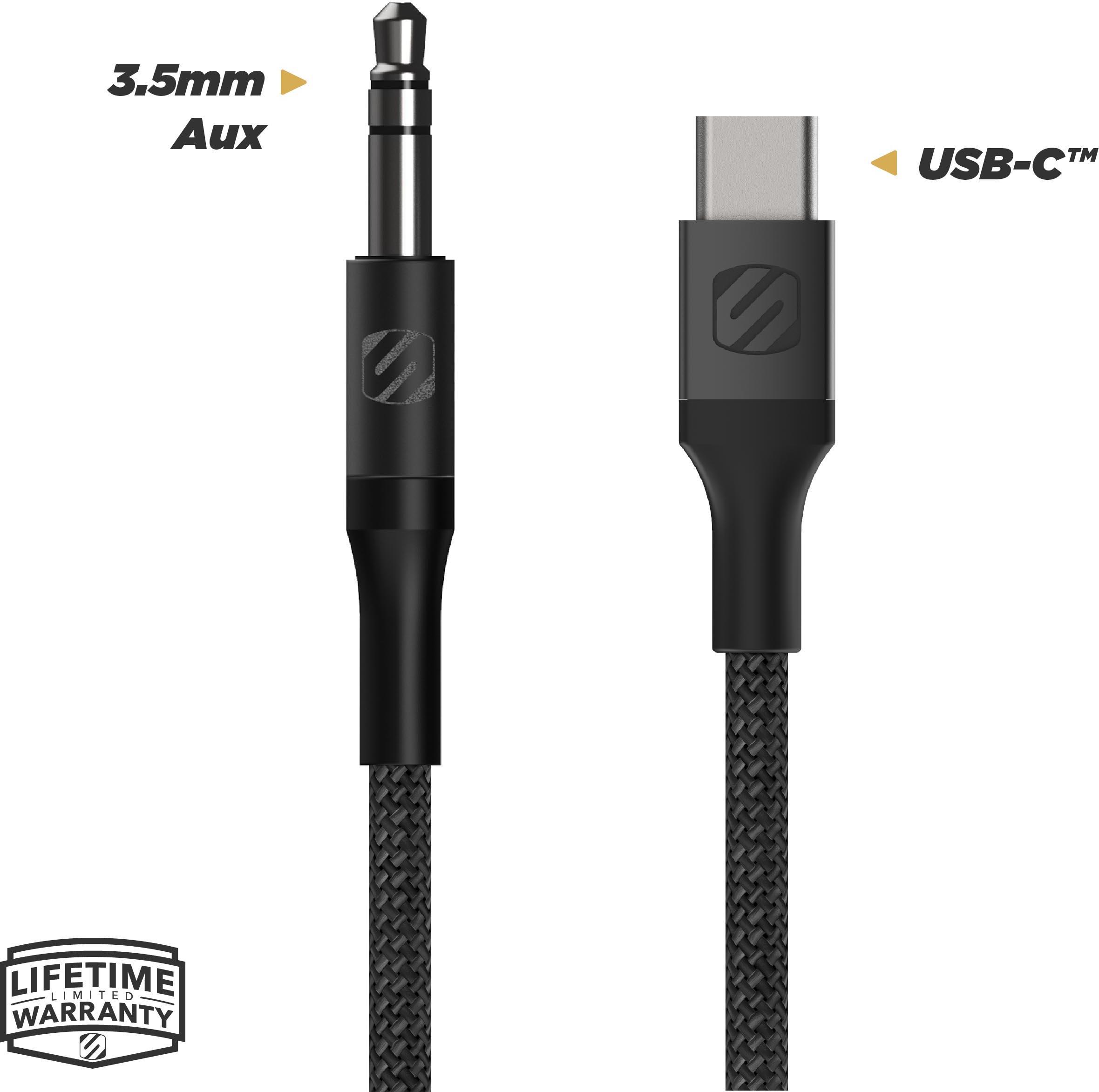 Scosche 3.5mm Aux to USB-C Audio Cable